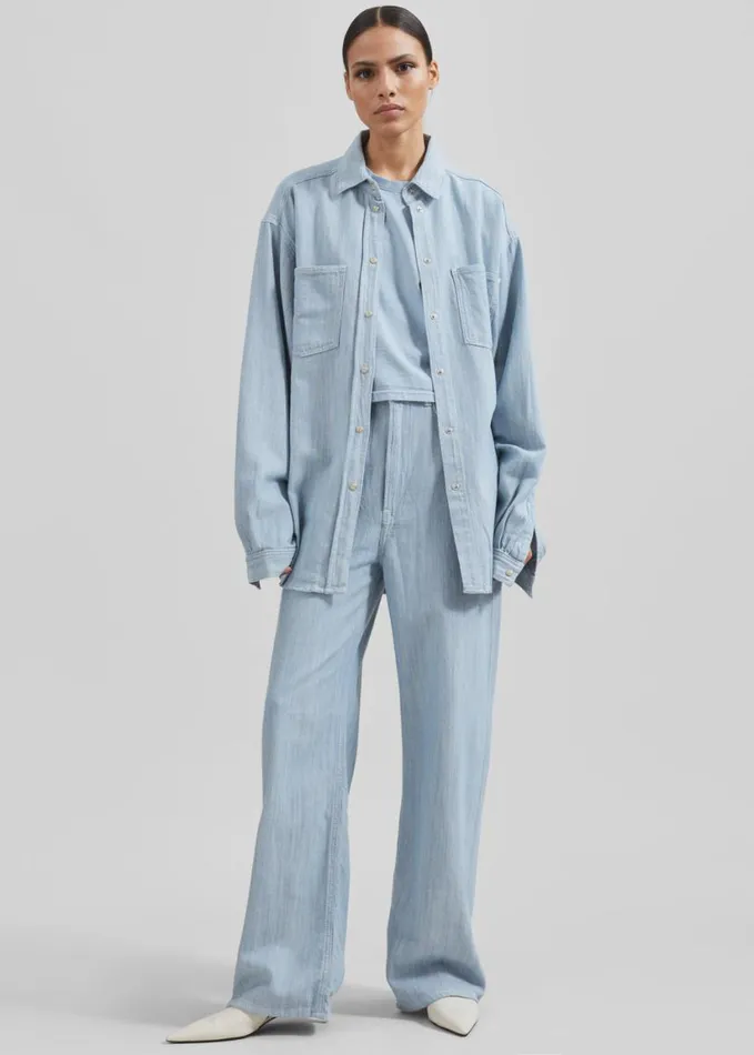 Clothing Women The Frankie Shop Samse Samse Shelly Jeans 8211 Breeze Blue
