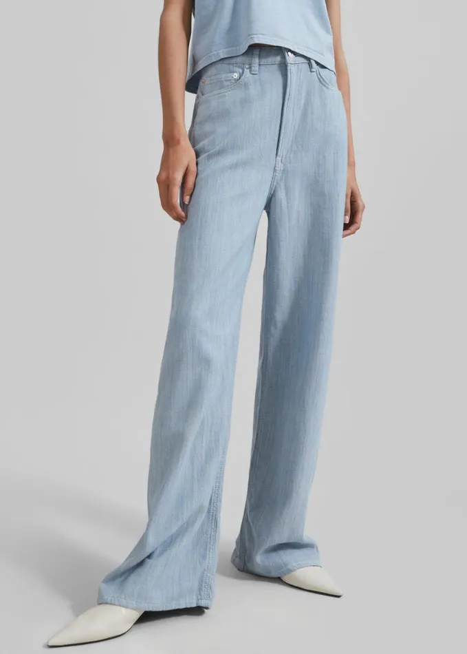 Clothing Women The Frankie Shop Samse Samse Shelly Jeans 8211 Breeze Blue