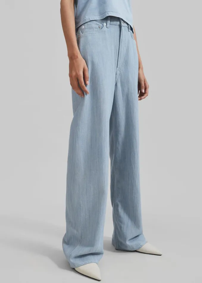 Clothing Women The Frankie Shop Samse Samse Shelly Jeans 8211 Breeze Blue