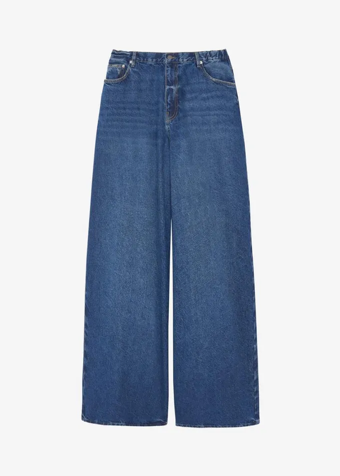 Clothing Women The Frankie Shop Sasha Wide Leg Jeans 8211 Dark Blue