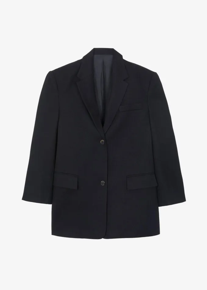 Clothing Women The Frankie Shop Silas Oversized Wool Blazer 8211 Black