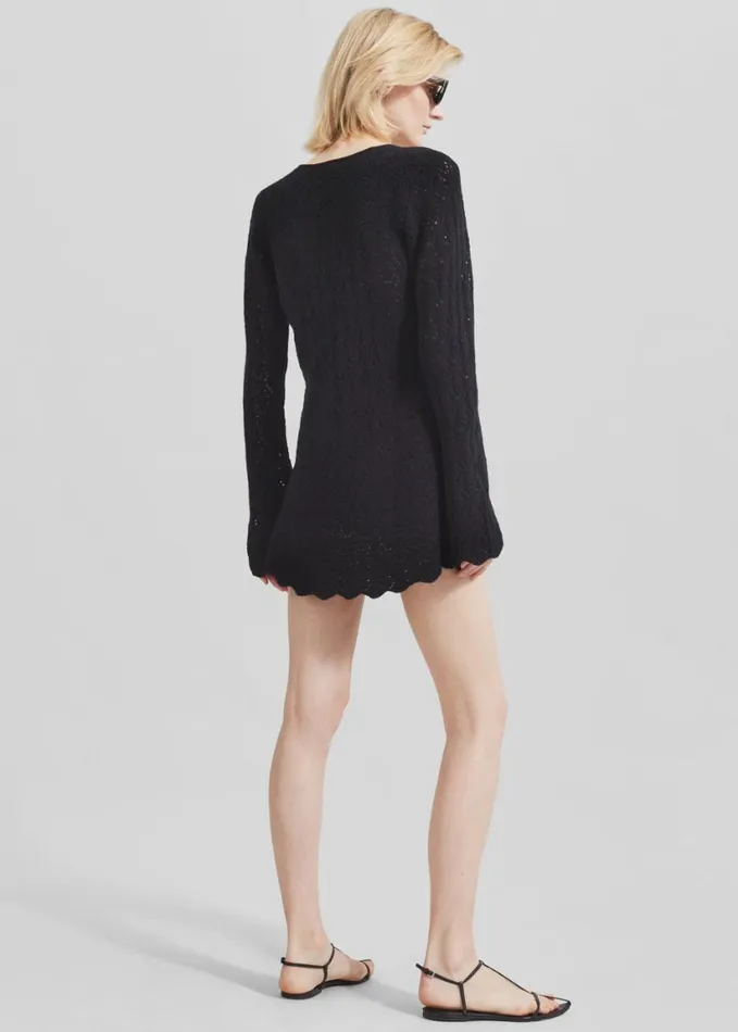 Clothing Women The Frankie Shop The Garment Canada Crochet Short Dress 8211 Black