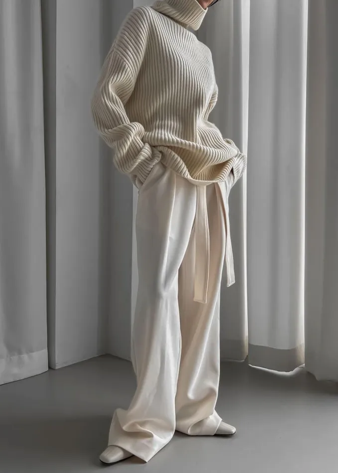 Clothing Women The Frankie Shop Thelma Ribbed Sweater Dress Cream