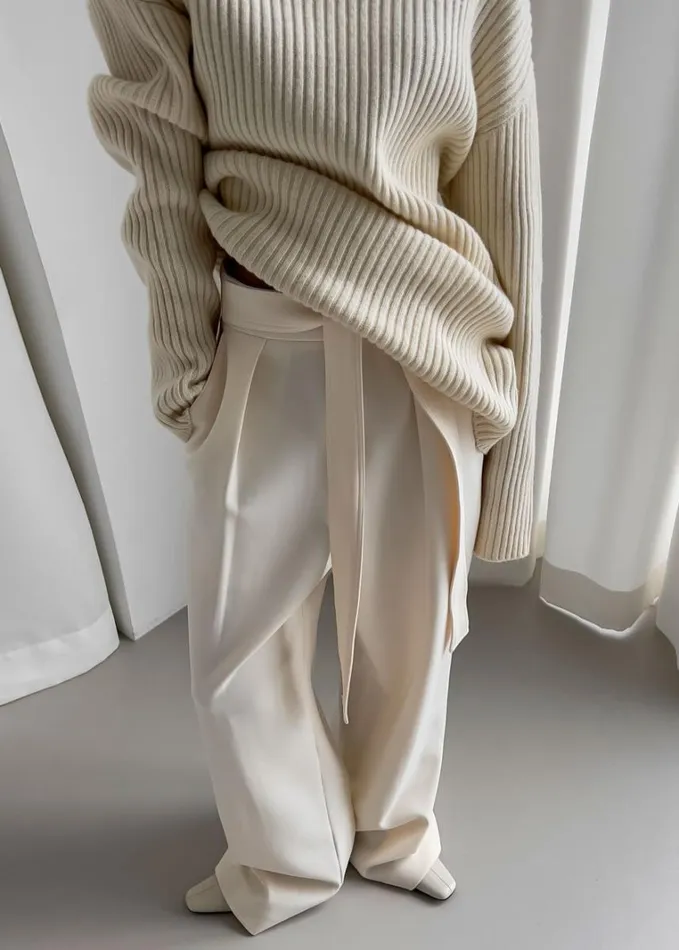 Clothing Women The Frankie Shop Thelma Ribbed Sweater Dress Cream