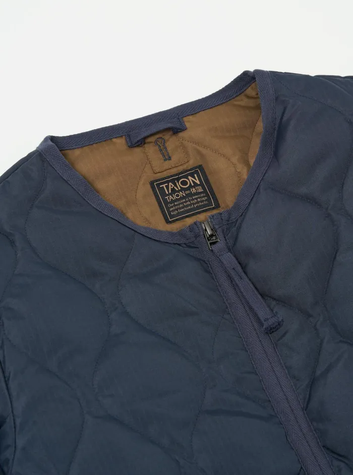 Coats and Outerwear Men Universal Works Taion Crew Neck Down Jacket In Dark Navy Ripstop