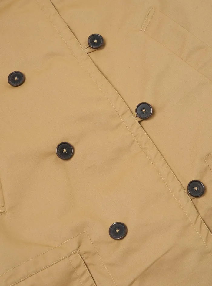 Coats and Outerwear Men Universal Works Universal Works Reversible Mackinaw Jacket In Sand Brushed PolytechSherpa