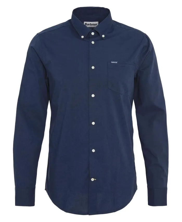 Comfort Stretch LongSleeved Shirt Classic White Men Barbour Shirts