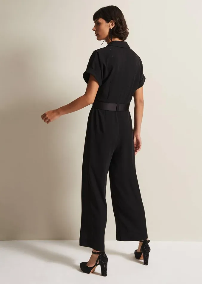 Constance Black Wide Leg Jumpsuit Black Women Phase Eight Dresses