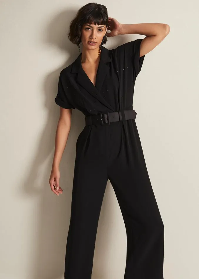 Constance Black Wide Leg Jumpsuit Black Women Phase Eight Dresses