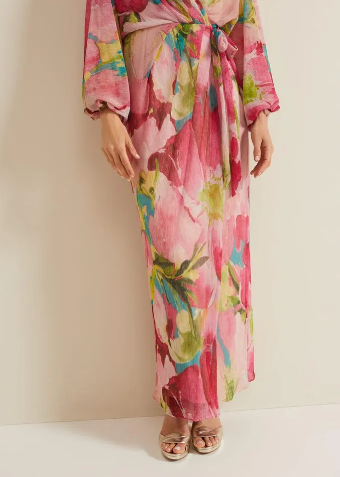 Cosmina Pleat Shimmer Maxi Dress Multicoloured Women Phase Eight Dresses