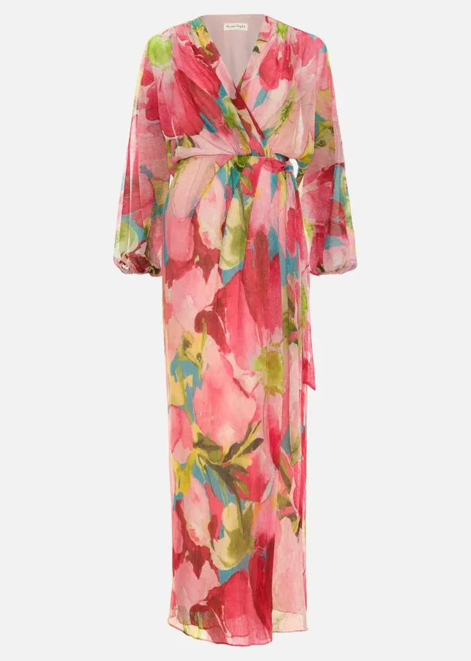 Cosmina Pleat Shimmer Maxi Dress Multicoloured Women Phase Eight Dresses