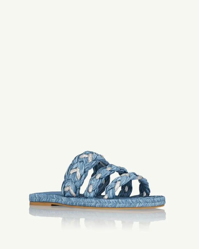 Costiera Espadrille Flat Blue Women Aquazzura Flats