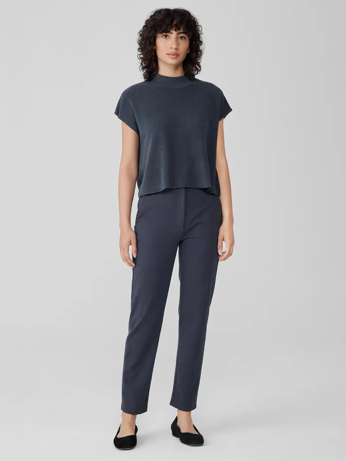 Cotton Blend Ponte Slim Pant Ocean Women Eileen Fisher Pants Shorts and Jumpsuits