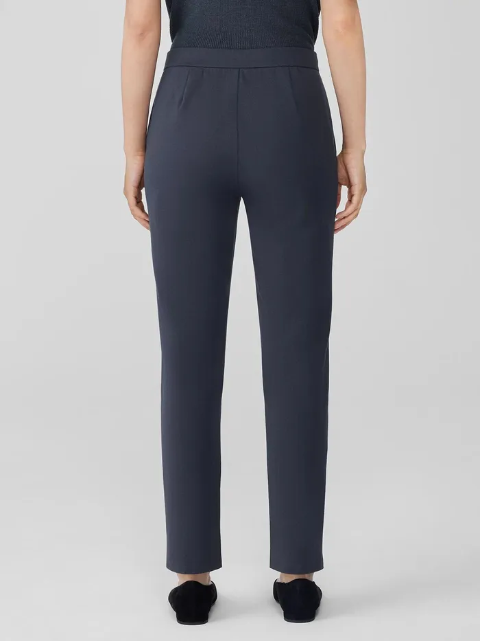 Cotton Blend Ponte Slim Pant Ocean Women Eileen Fisher Pants Shorts and Jumpsuits