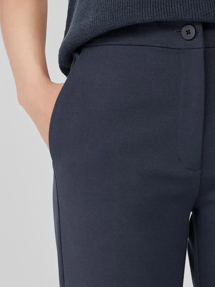 Cotton Blend Ponte Slim Pant Ocean Women Eileen Fisher Pants Shorts and Jumpsuits
