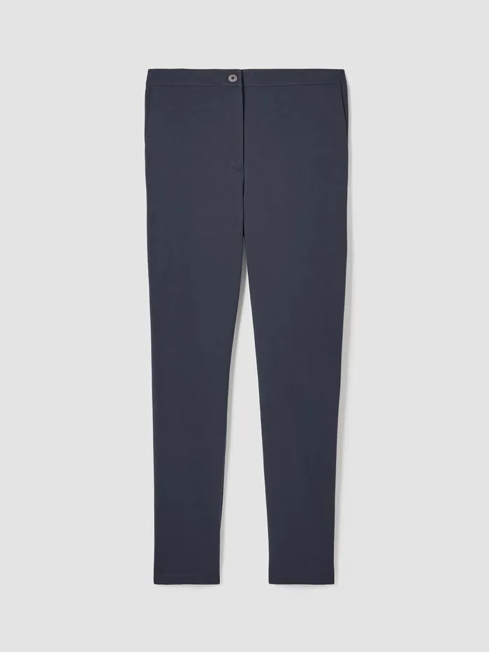 Cotton Blend Ponte Slim Pant Ocean Women Eileen Fisher Pants Shorts and Jumpsuits