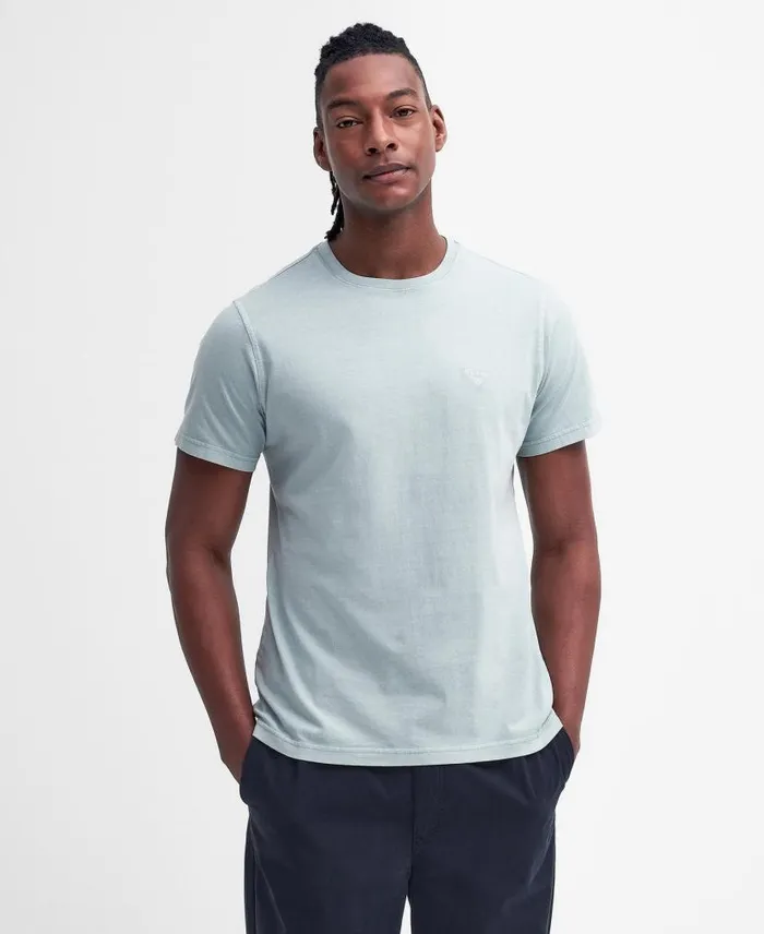 Cotton TShirt Pea Green Men Barbour TShirts