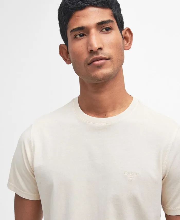 Cotton TShirt Pea Green Men Barbour TShirts