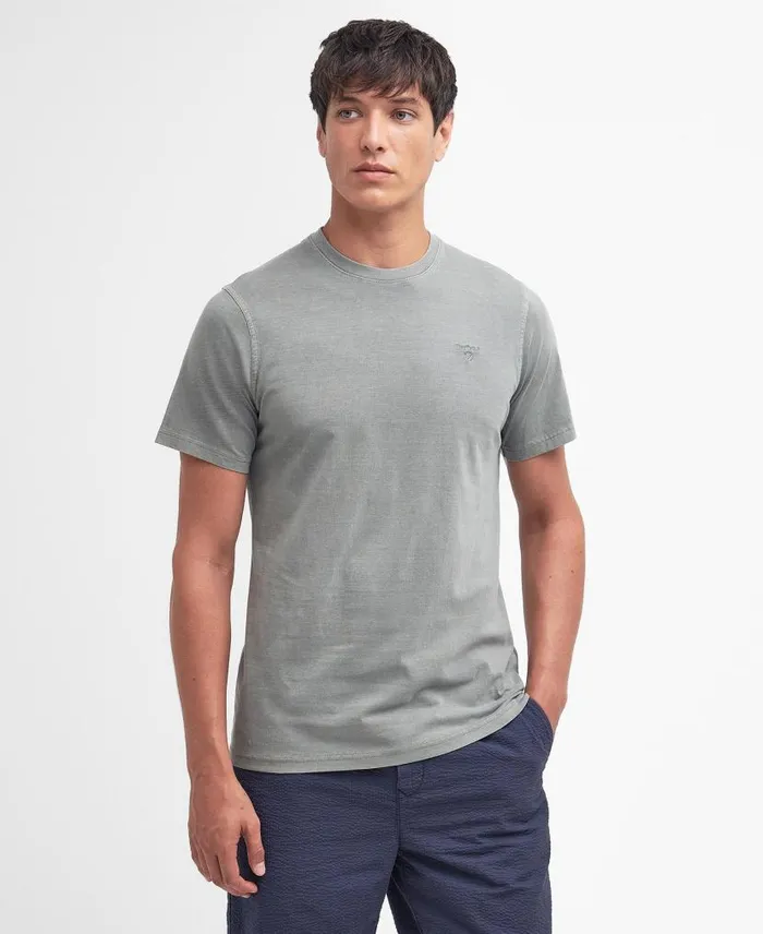 Cotton TShirt Purple Slate Men Barbour TShirts