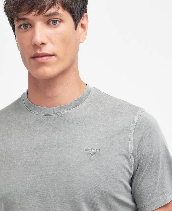 Cotton TShirt Purple Slate Men Barbour TShirts