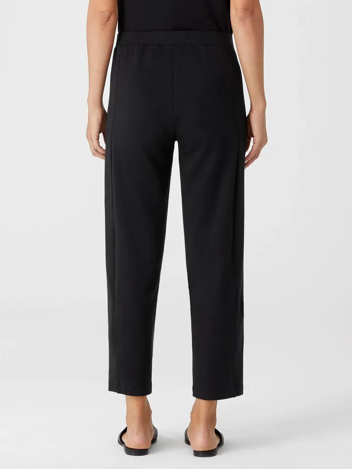 Cozy Brushed Terry Hug Lantern Pant Black Women Eileen Fisher Pants Shorts and Jumpsuits