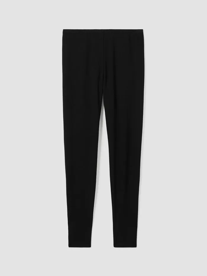 Cozy Brushed Terry Hug Leggings Black Women Eileen Fisher Pants Shorts and Jumpsuits