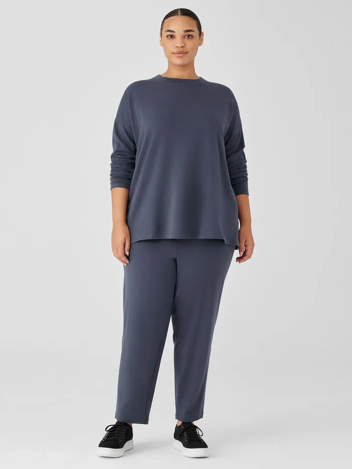 Cozy Brushed Terry Hug Slouchy Pant Ocean Women Eileen Fisher Pants Shorts and Jumpsuits
