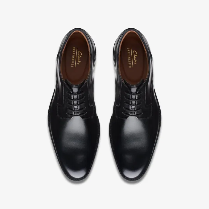 Craft Arlo Lace Black Leather Men Clarks Dress Shoes