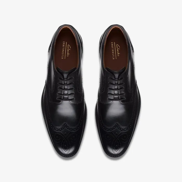 Craft Arlo Limit Black Leather Men Clarks Dress Shoes