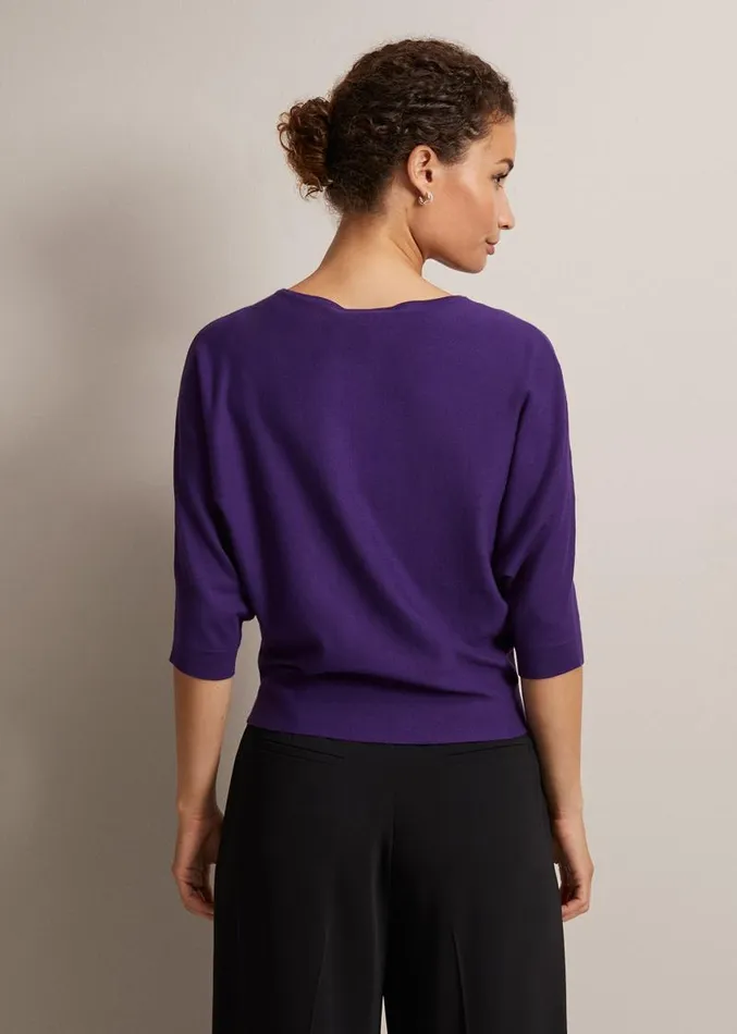 Cristine Knit Jumper Purple Women Phase Eight Knitwear