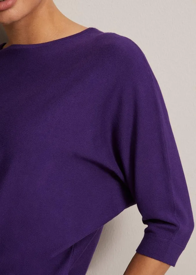 Cristine Knit Jumper Purple Women Phase Eight Knitwear