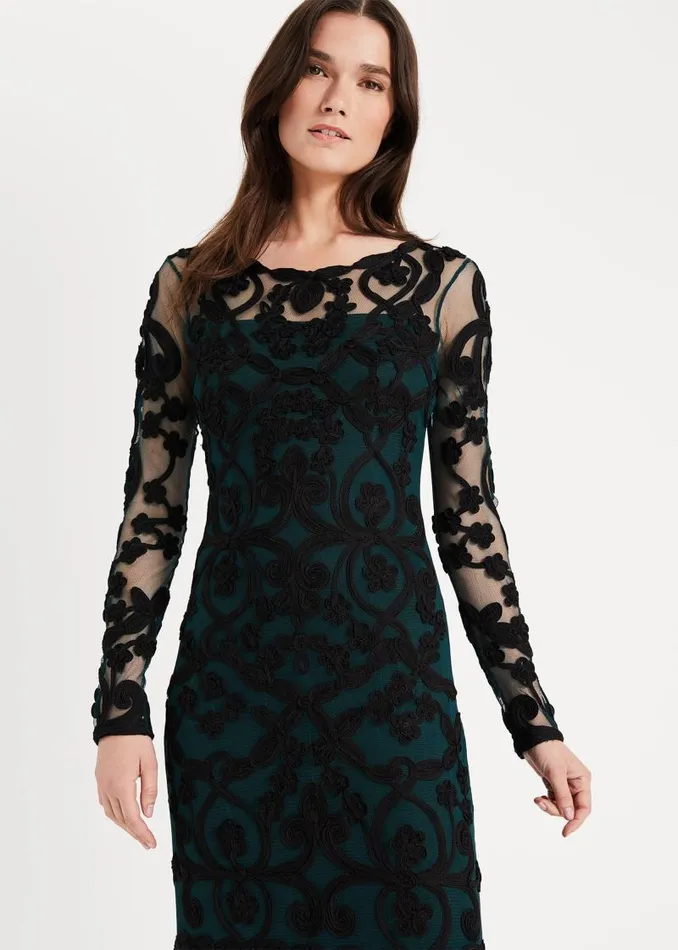 Cristine Tapework Lace Dress Blackjuniper Women Phase Eight Dresses