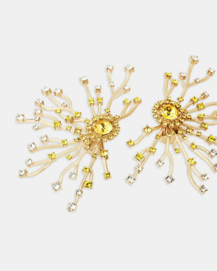 Crystal Roots Earrings Gold Women Aquazzura Jewelry