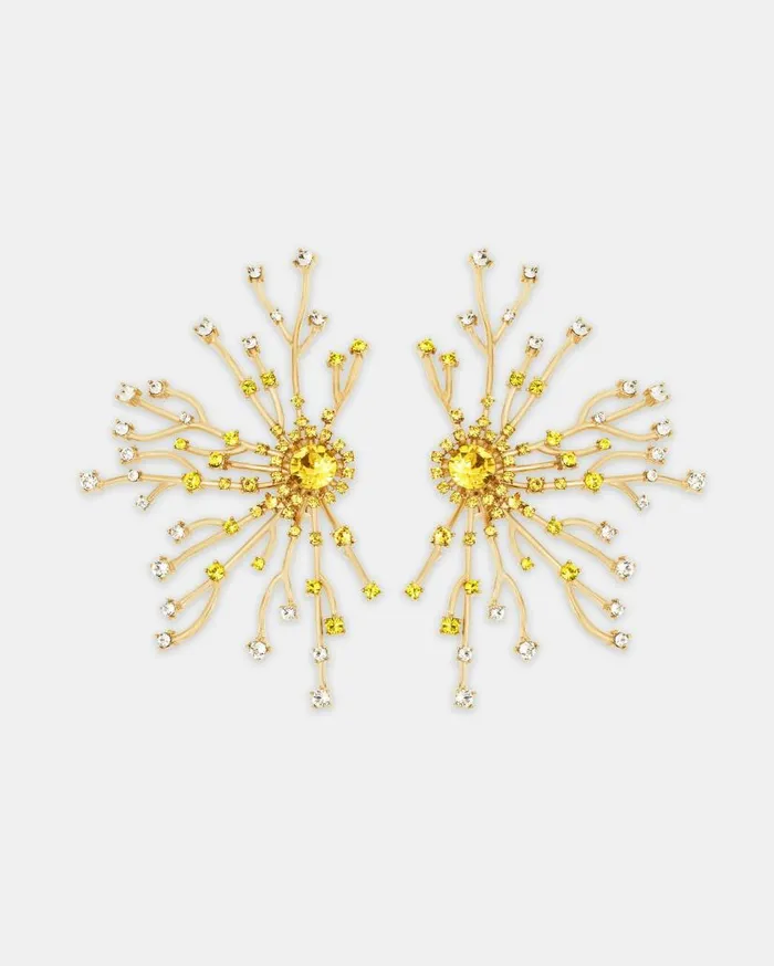 Crystal Roots Earrings Gold Women Aquazzura Jewelry Crystal Roots Earrings Gold Women Aquazzura Jewelry