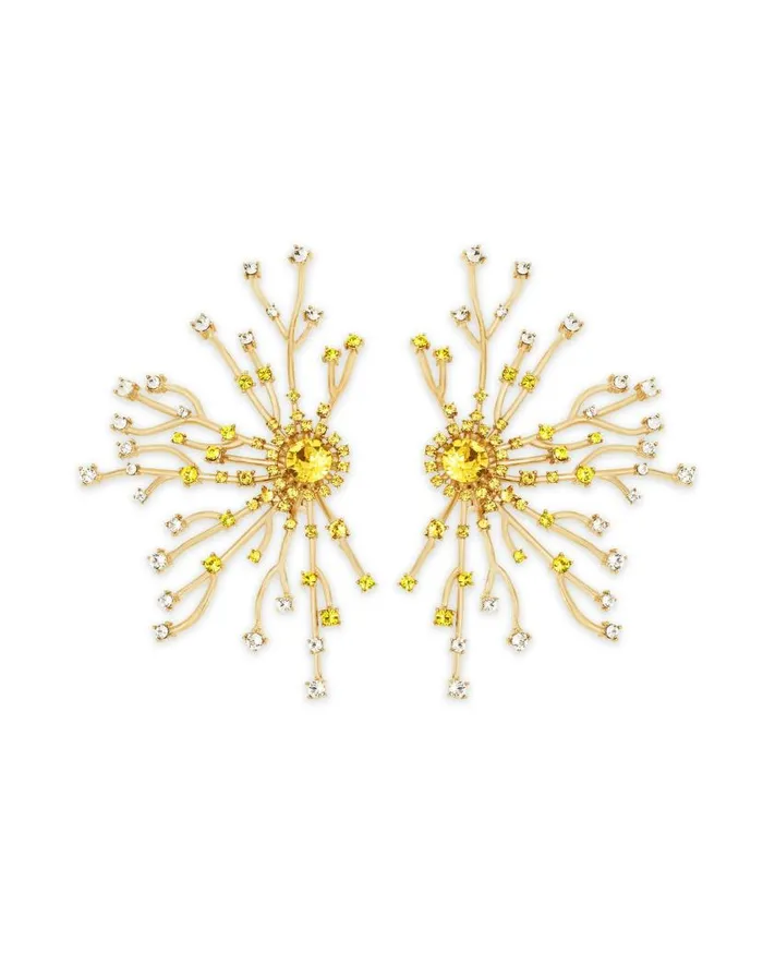 Crystal Roots Earrings Gold Women Aquazzura Jewelry Crystal Roots Earrings Gold Women Aquazzura Jewelry