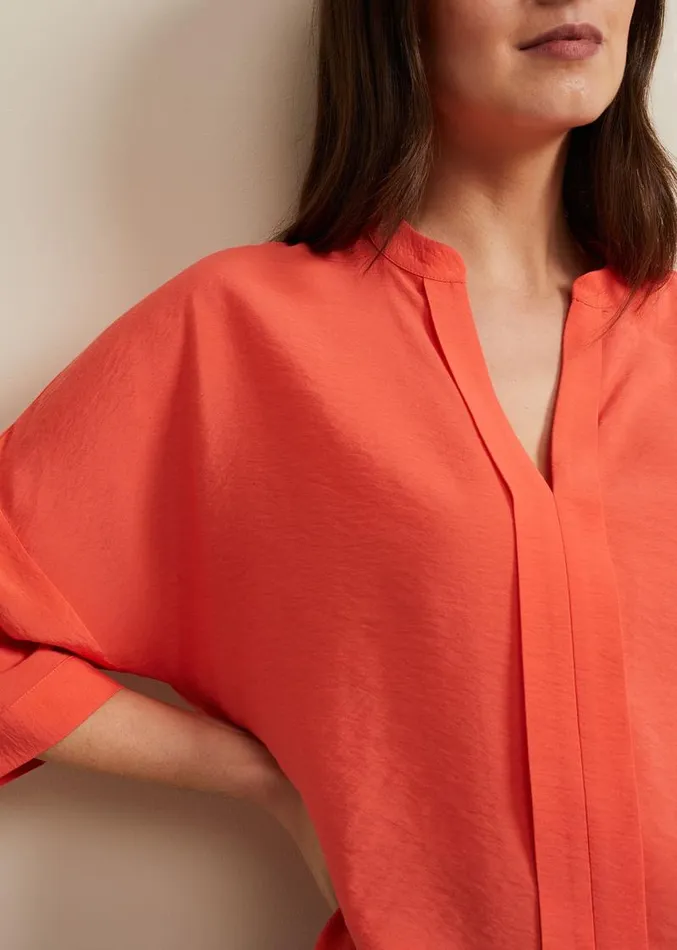 Cynthia Longline Shirt Coral Women Phase Eight Shirts and Blouses