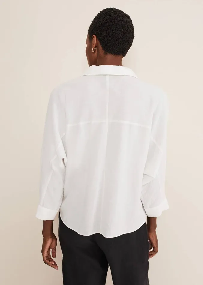 Cynthia Zip Front Shirt White Women Phase Eight Shirts and Blouses