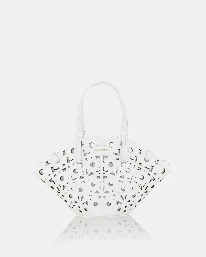 Daisy Mini Tote White Women Aquazzura Mini Bags Daisy Mini Tote White Women Aquazzura Mini Bags