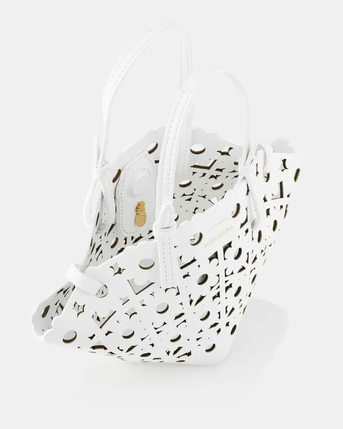 Daisy Mini Tote White Women Aquazzura Mini Bags Daisy Mini Tote White Women Aquazzura Mini Bags
