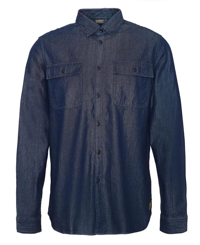 Dalston LongSleeved Denim Shirt Chambray Men Barbour Shirts