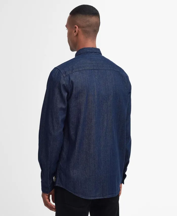 Dalston LongSleeved Denim Shirt Chambray Men Barbour Shirts