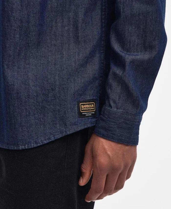 Dalston LongSleeved Denim Shirt Chambray Men Barbour Shirts