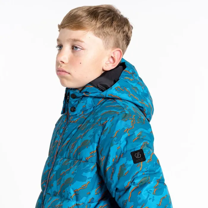 Dare 2b About Ski Jacket Blue Camo Print Kids Insulated Jackets