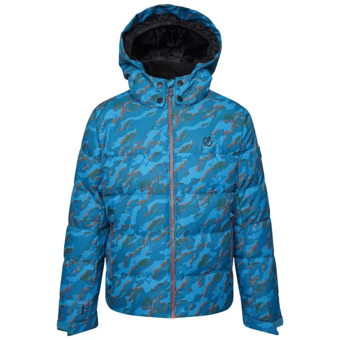 Dare 2b About Ski Jacket Blue Camo Print Kids Insulated Jackets