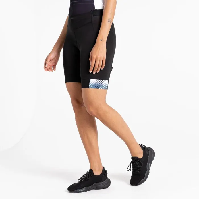 Dare 2b AEP Prompt Lightweight Shorts Black Empowered Print Women Cycling Leggings and Shorts