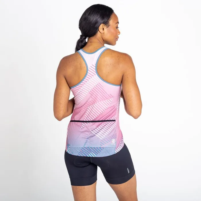 Dare 2b AEP Prompt Lightweight Vest Powder Pink Empowered Print Women Cycling Jerseys