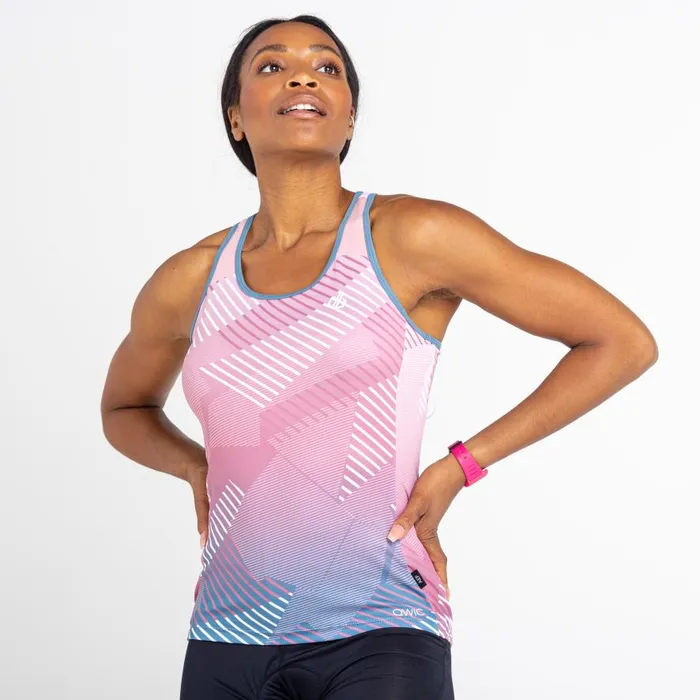 Dare 2b AEP Prompt Lightweight Vest Powder Pink Empowered Print Women Cycling Jerseys