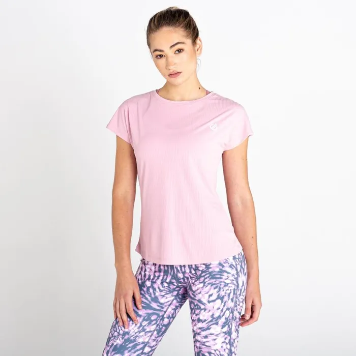 Dare 2b Breeze By Lightweight Tee Powder Pink Women Gym Tops