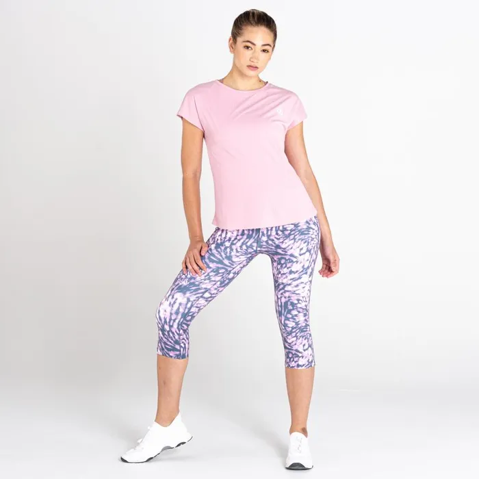 Dare 2b Breeze By Lightweight Tee Powder Pink Women Gym Tops