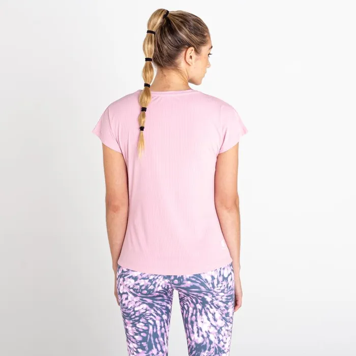 Dare 2b Breeze By Lightweight Tee Powder Pink Women Gym Tops